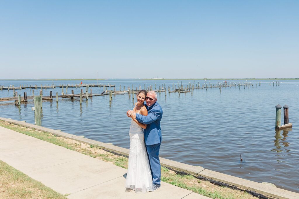 wedding by the water in Daphne 