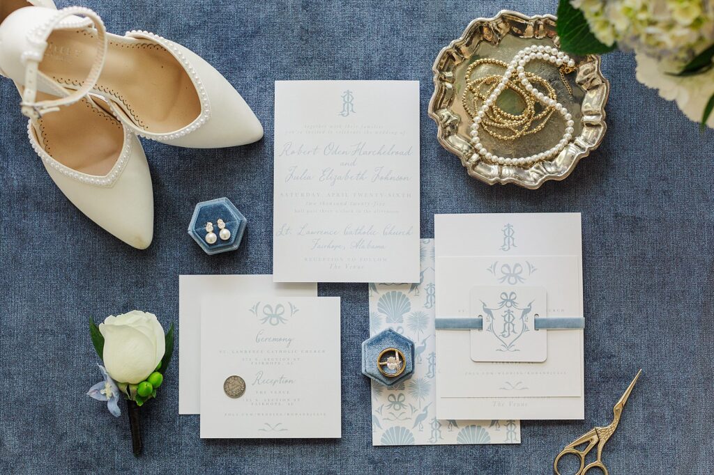 wedding flatlay 