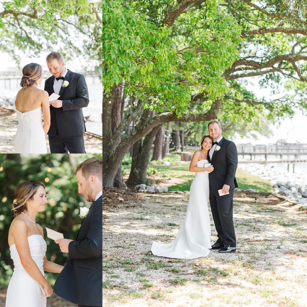 first look photos in Fairhope, AL 
