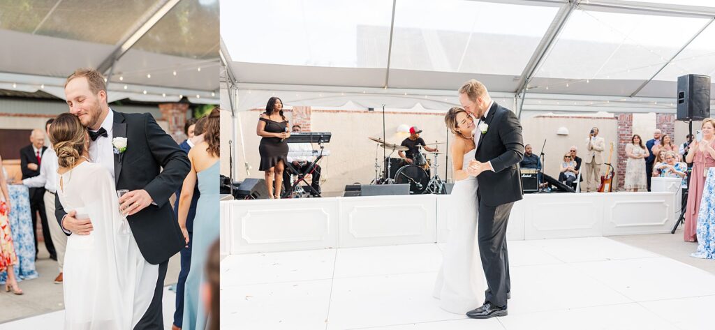 Bride and Groom dancing 