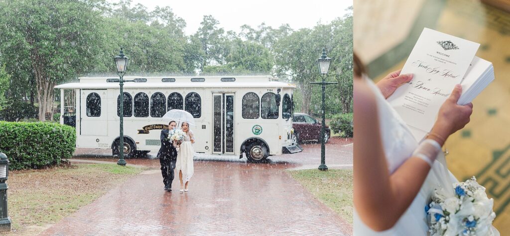 Rainy wedding day 