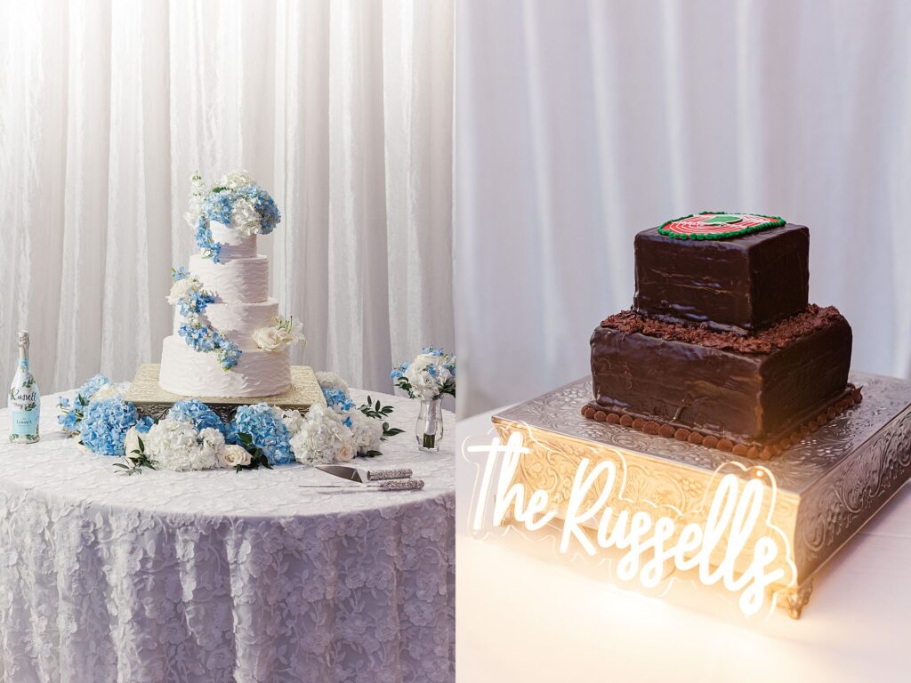 Neon lights wedding cake 