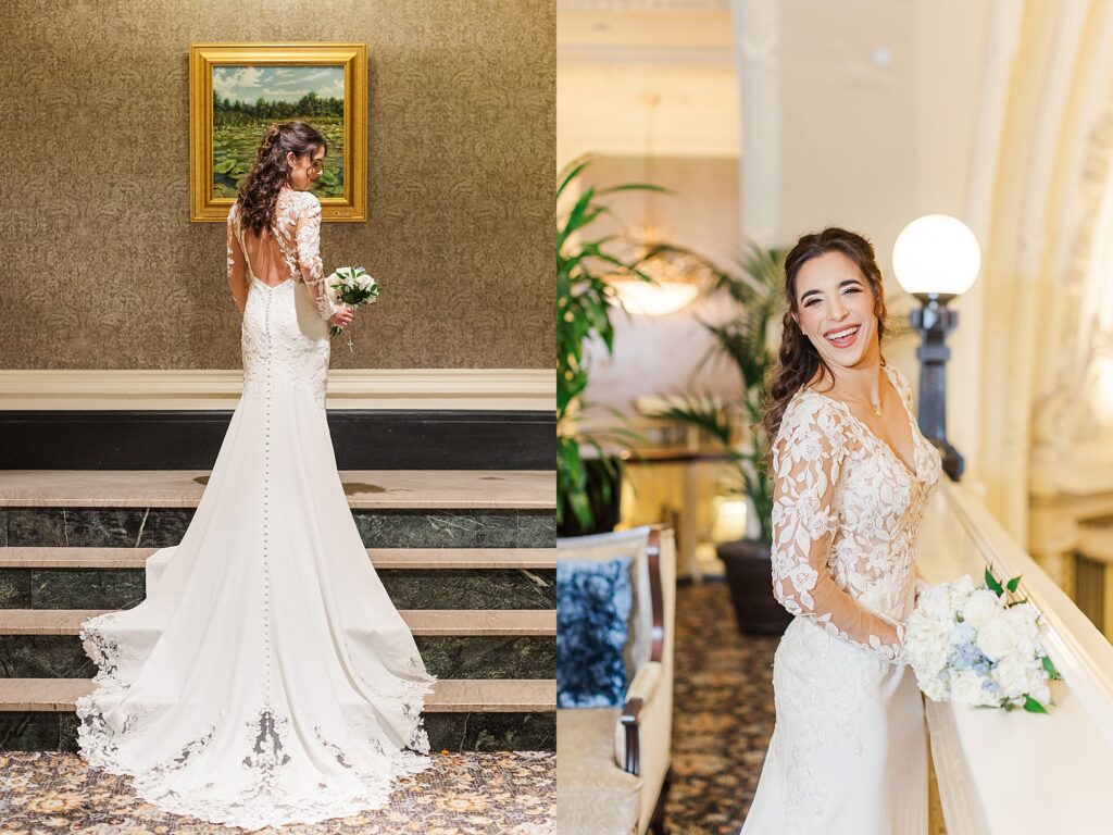 Indoors bridal session 