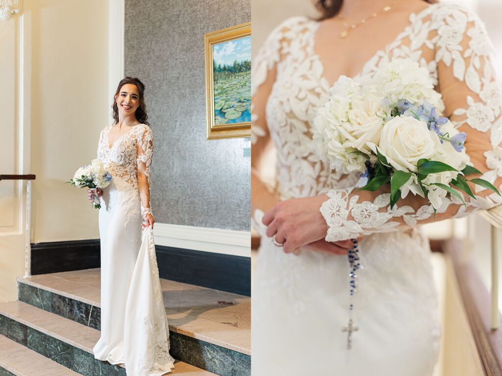 White roses bouquet 
