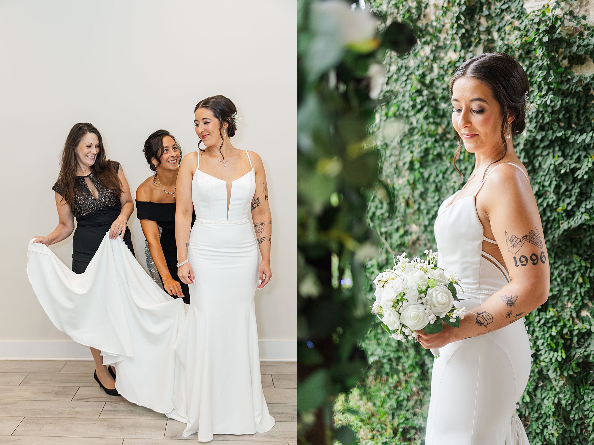 Bride getting ready at Belforest Pointe 