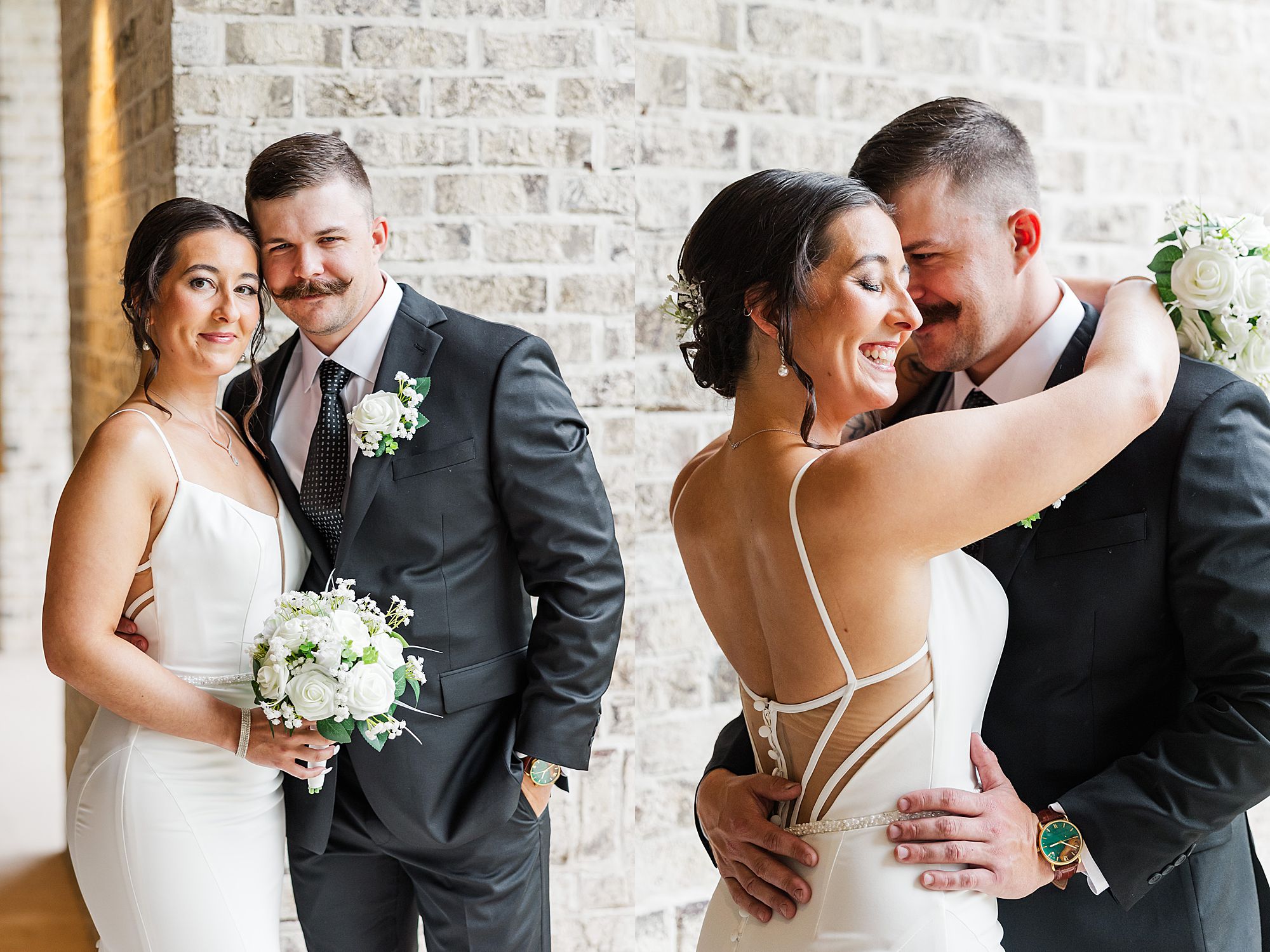 sweet bride and groom portraits 