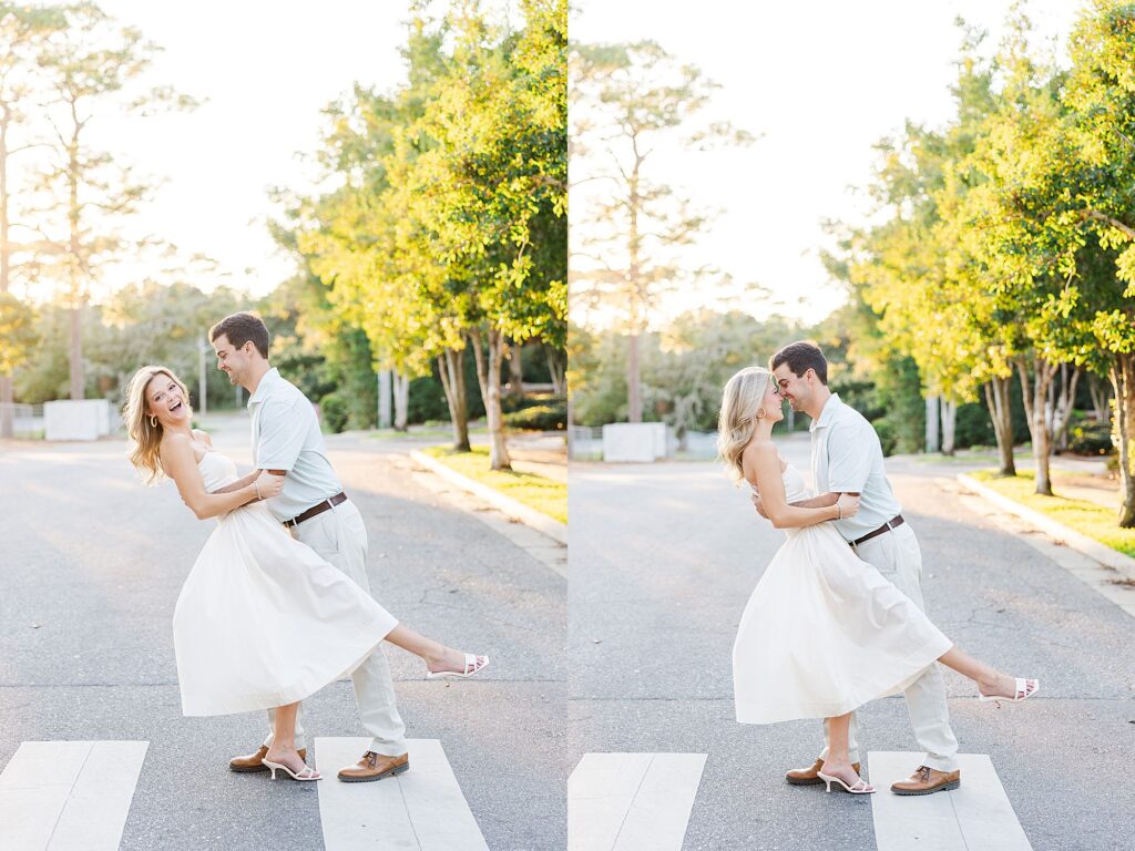 dancing engagement session