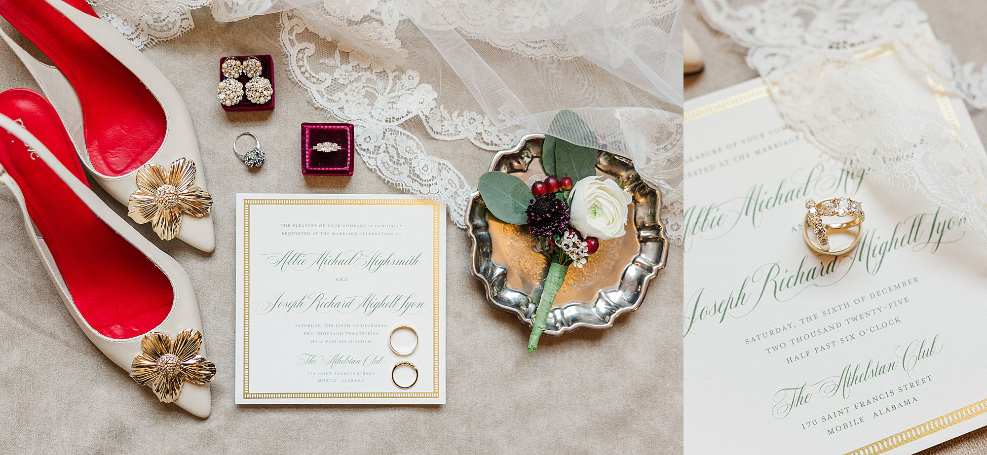 Wedding flat lay