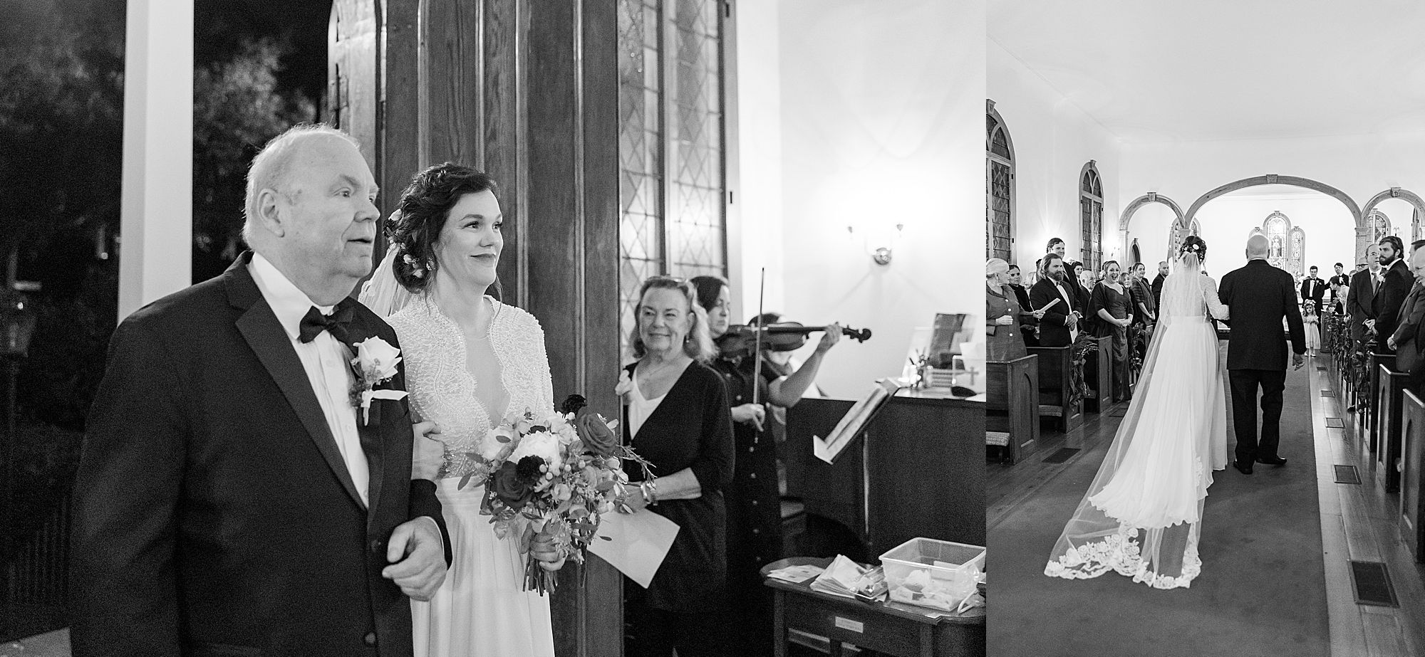 bride walk aisle with dad