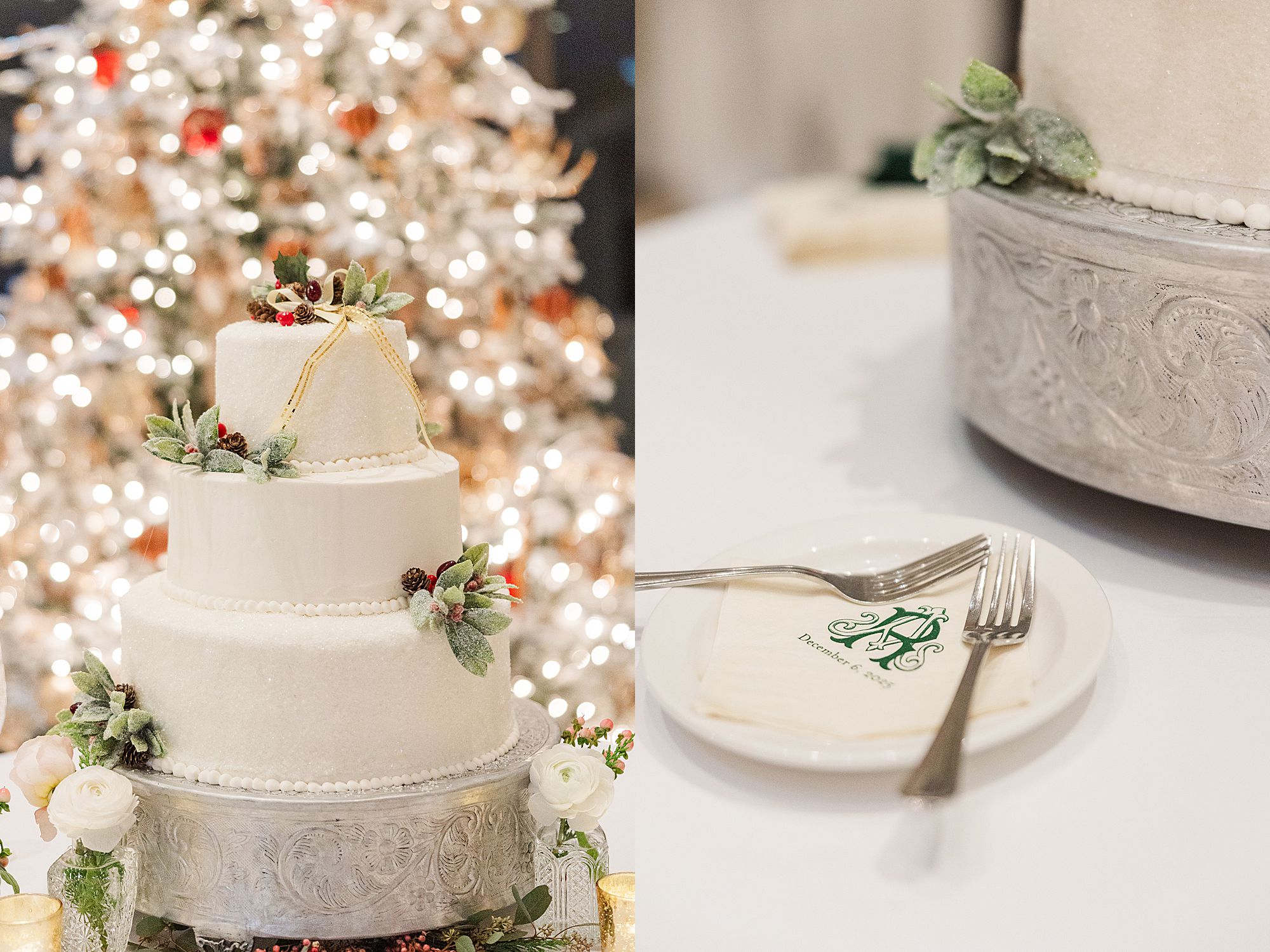 winter wedding cake