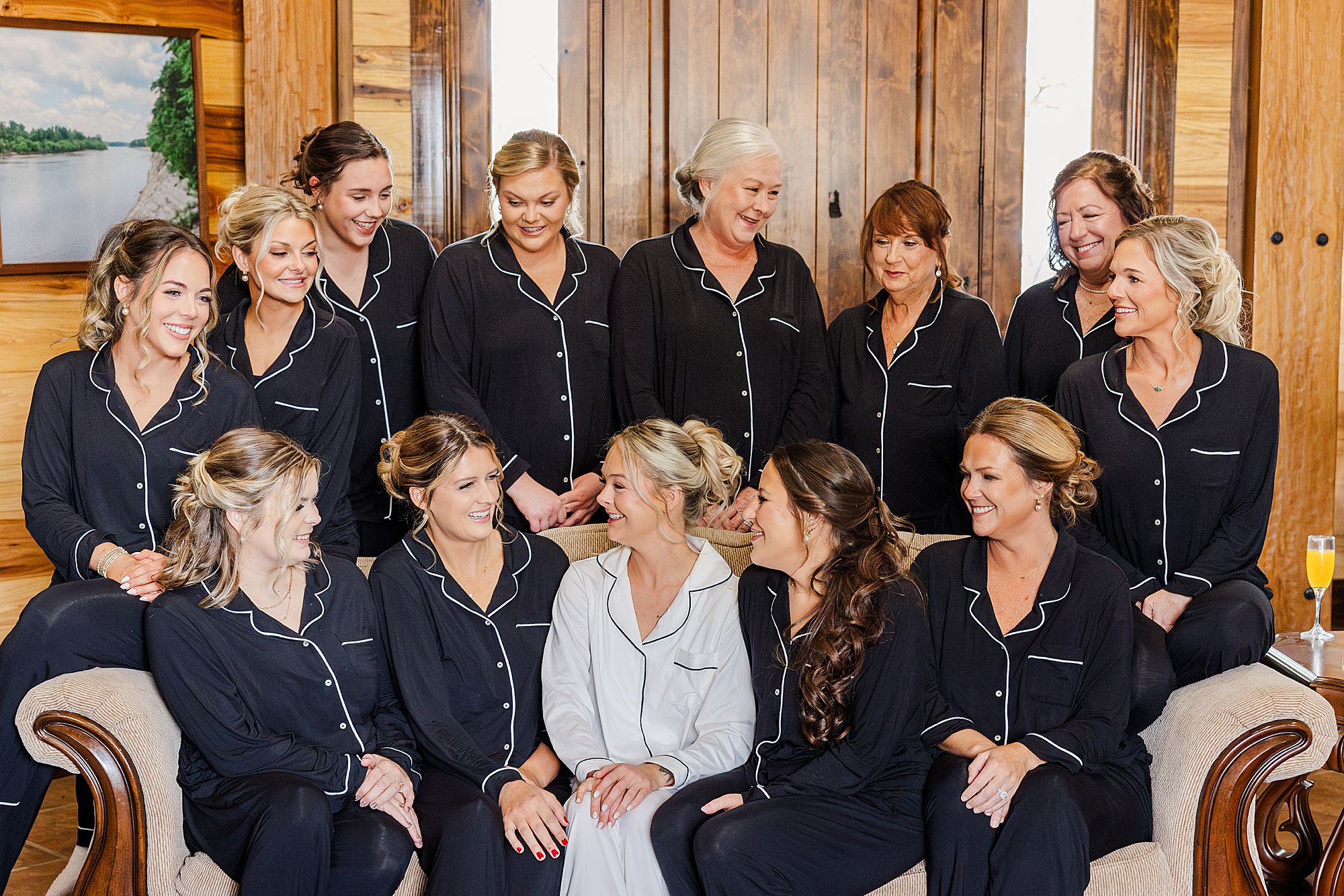 bridesmaids black pjs