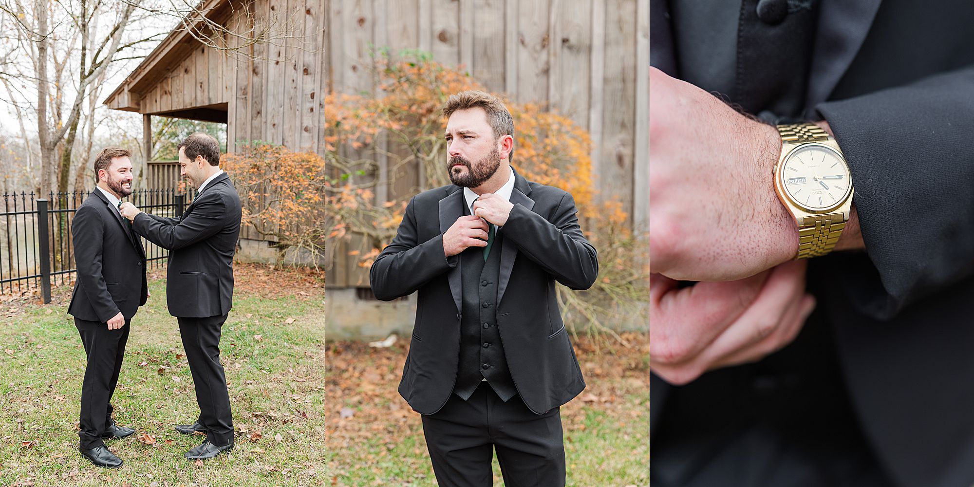 Groom getting ready shots