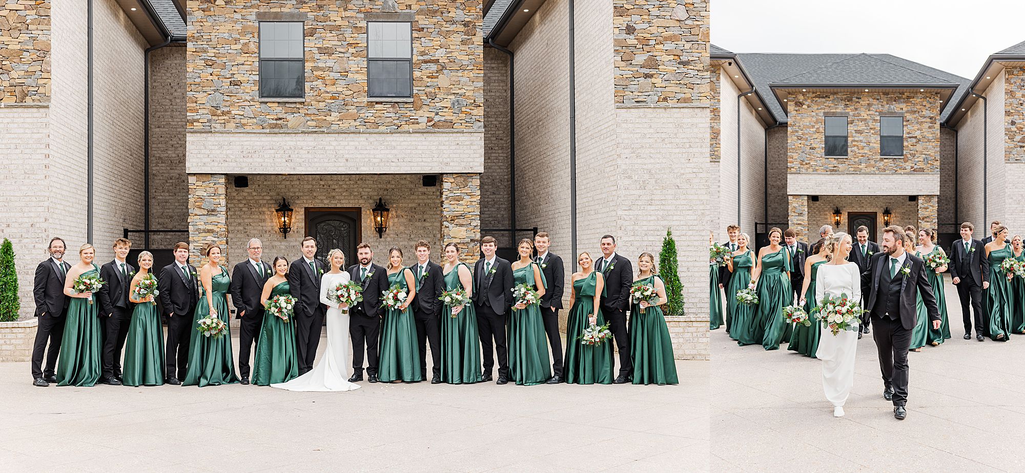 green and black wedding colors