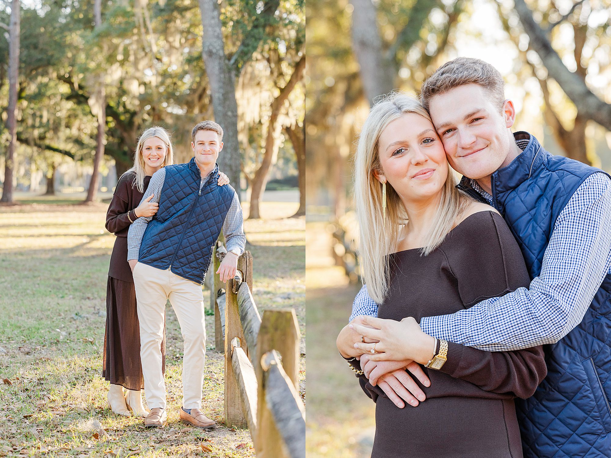 Newly engaged couple 