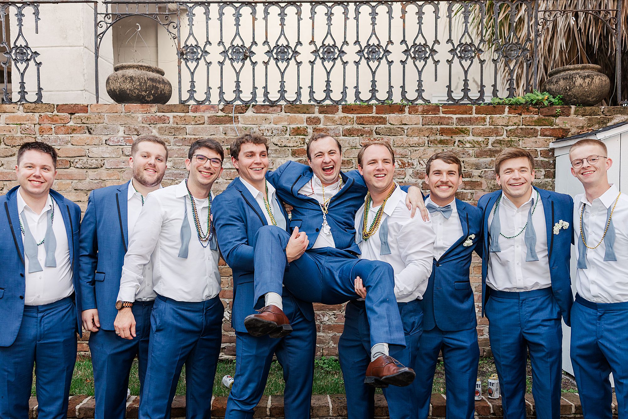 groomsmen silly photo 