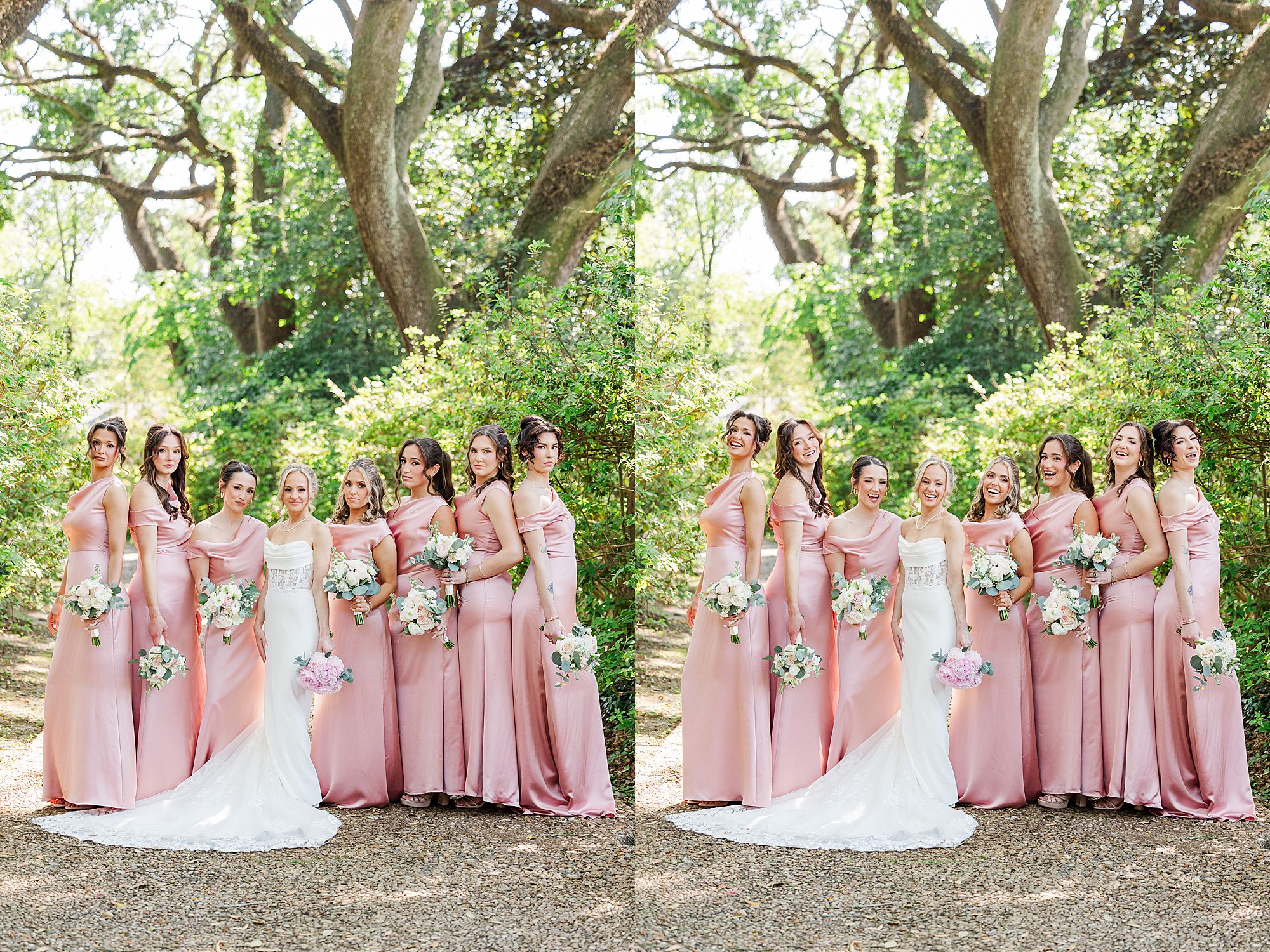 pink bridesmaids dresses