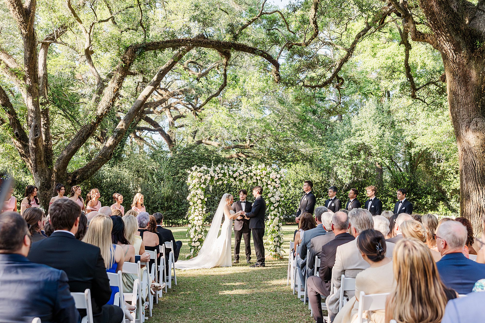 ceremony under oak tree