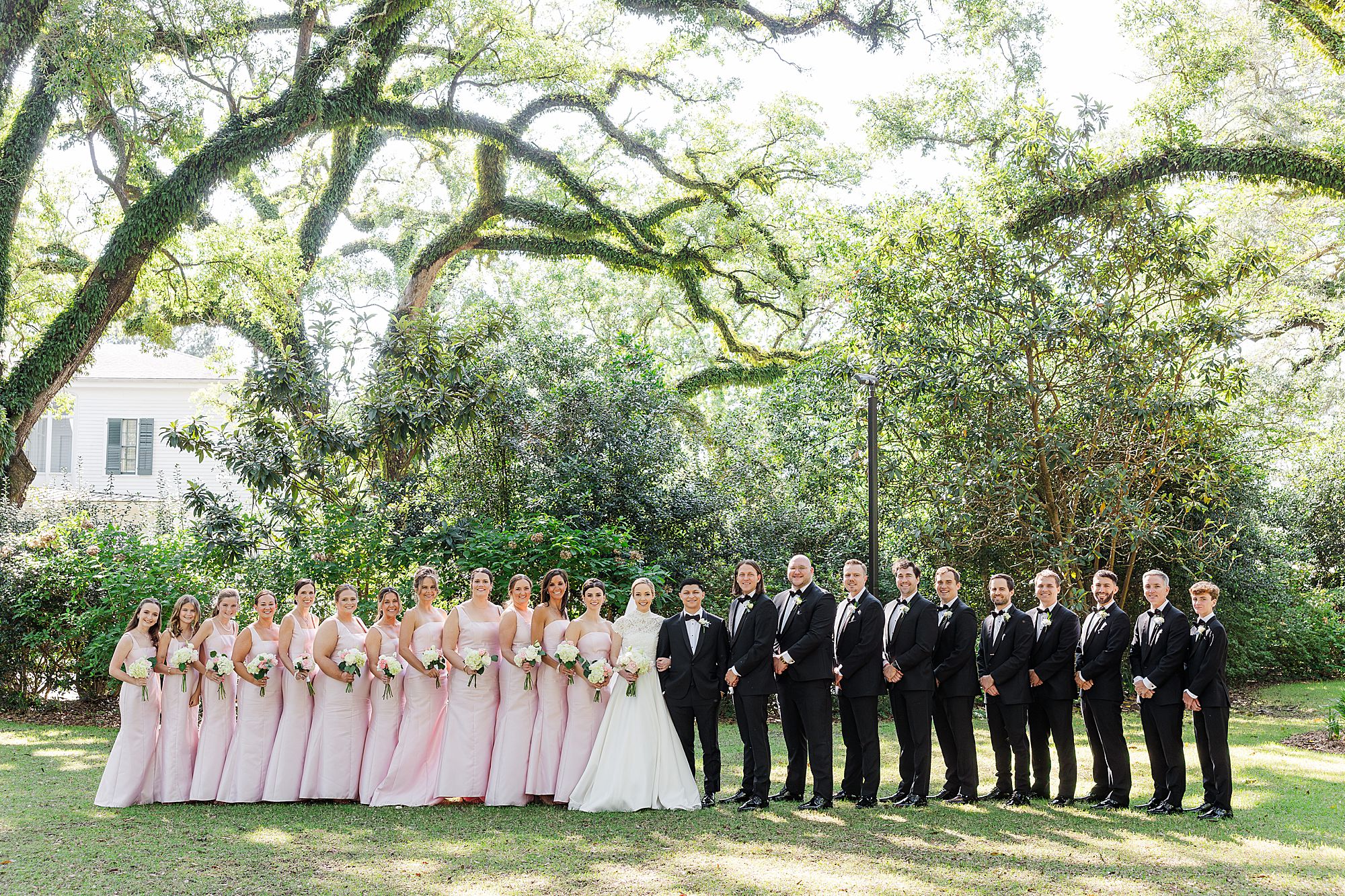 Wedding party traditional photo