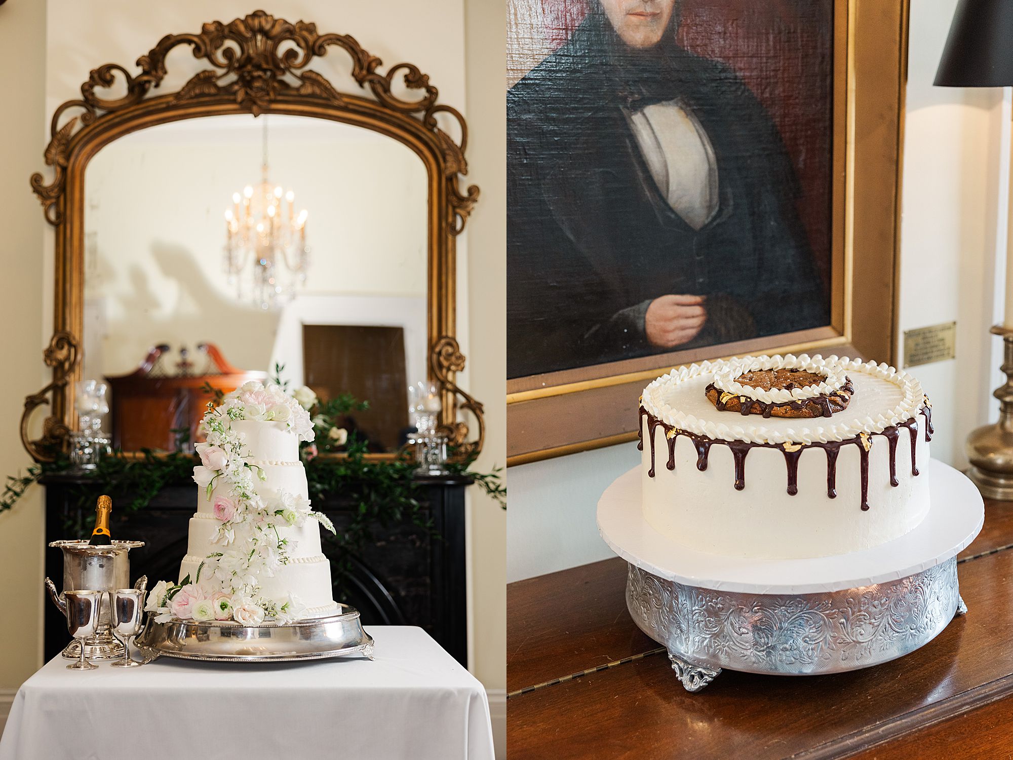 brides cake and grooms cake