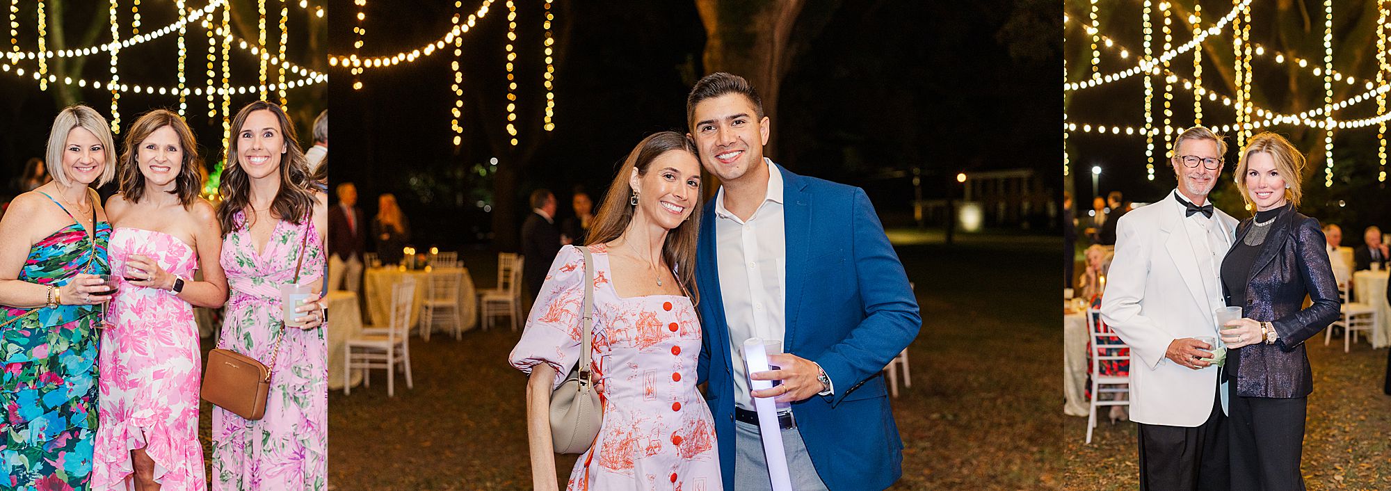 Friends at wedding reception 