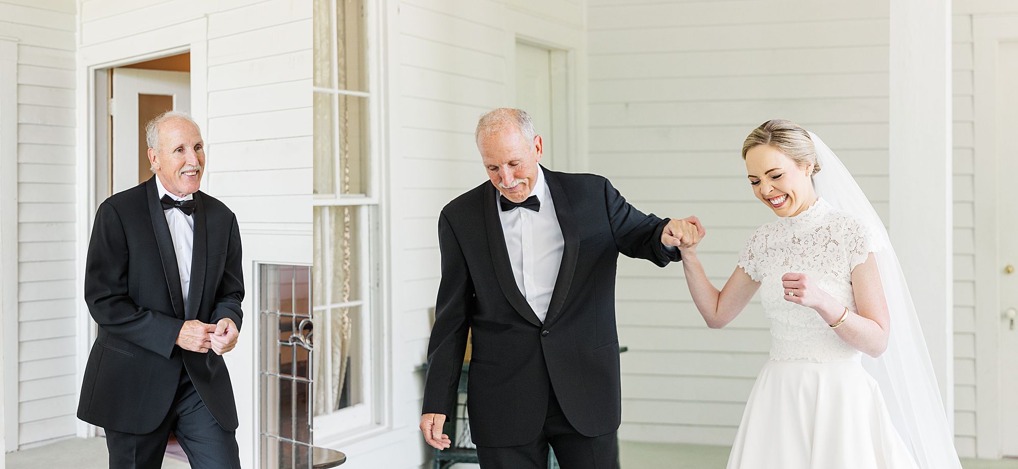 Bride and Dad first look