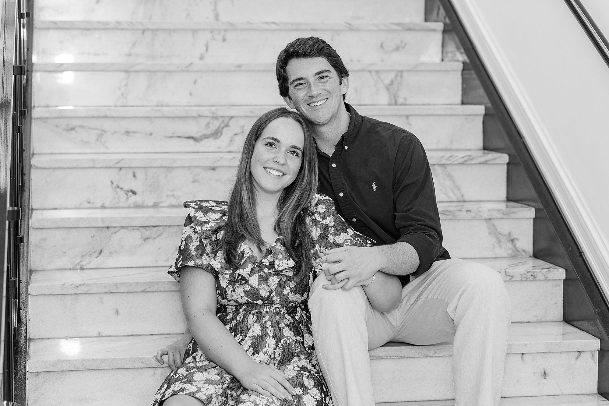 Photo of couple on stairs 