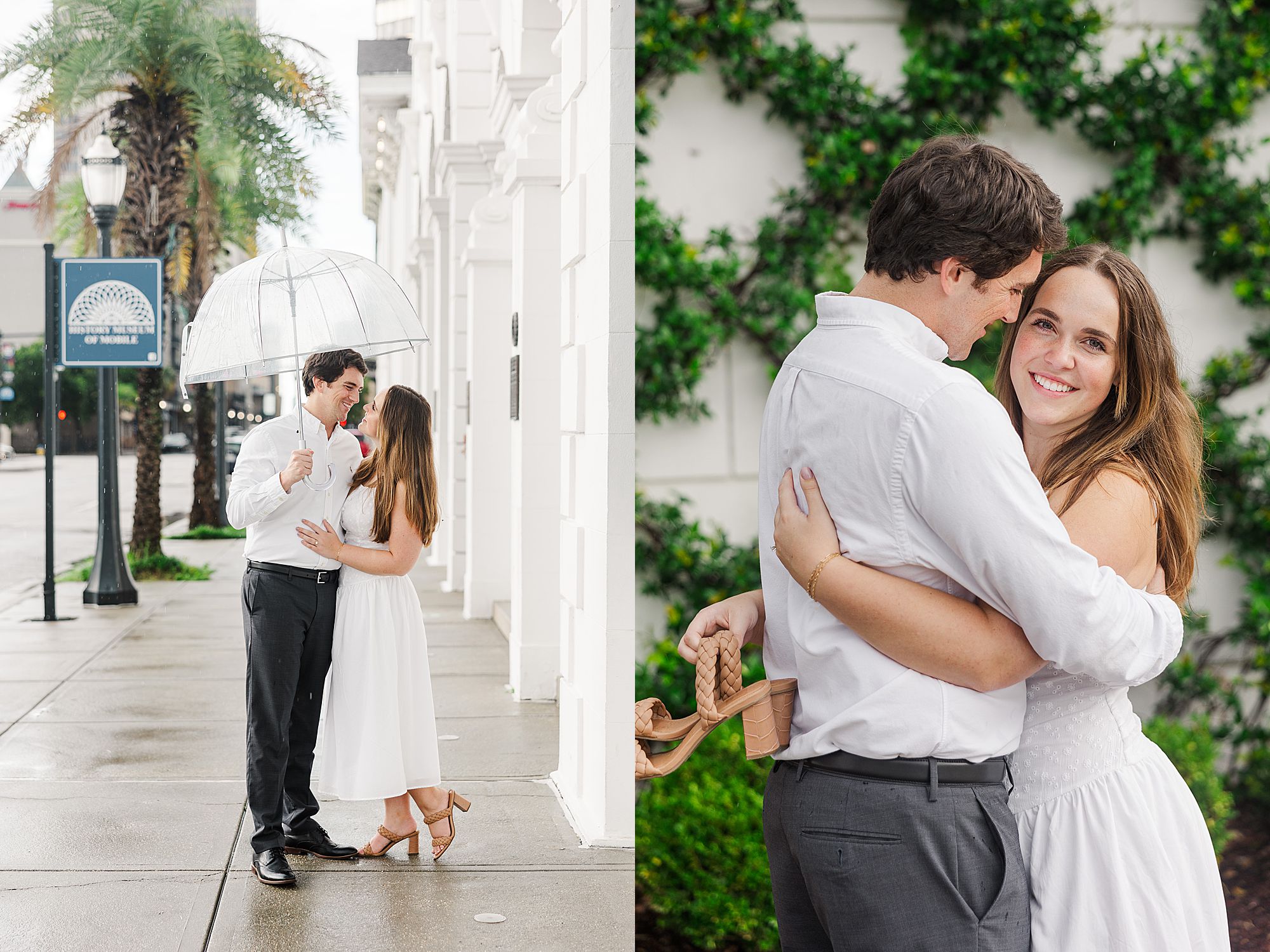 Raining engagement photos 