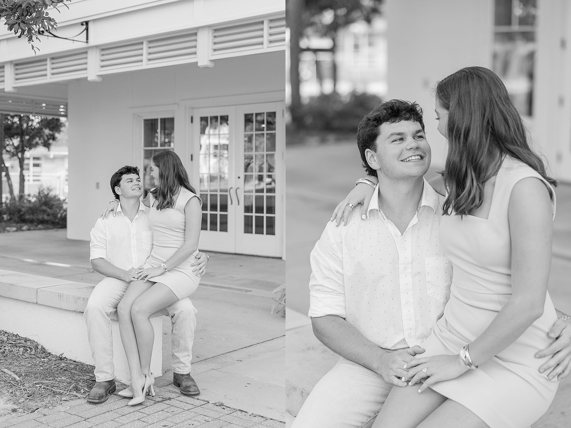 Sitting poses for engagement session