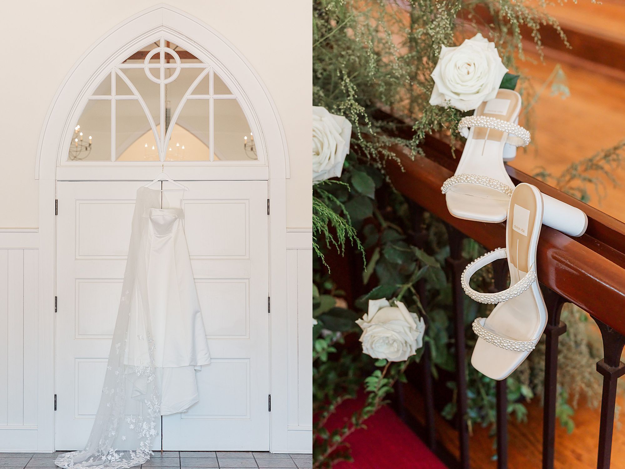 Wedding dress and shoes