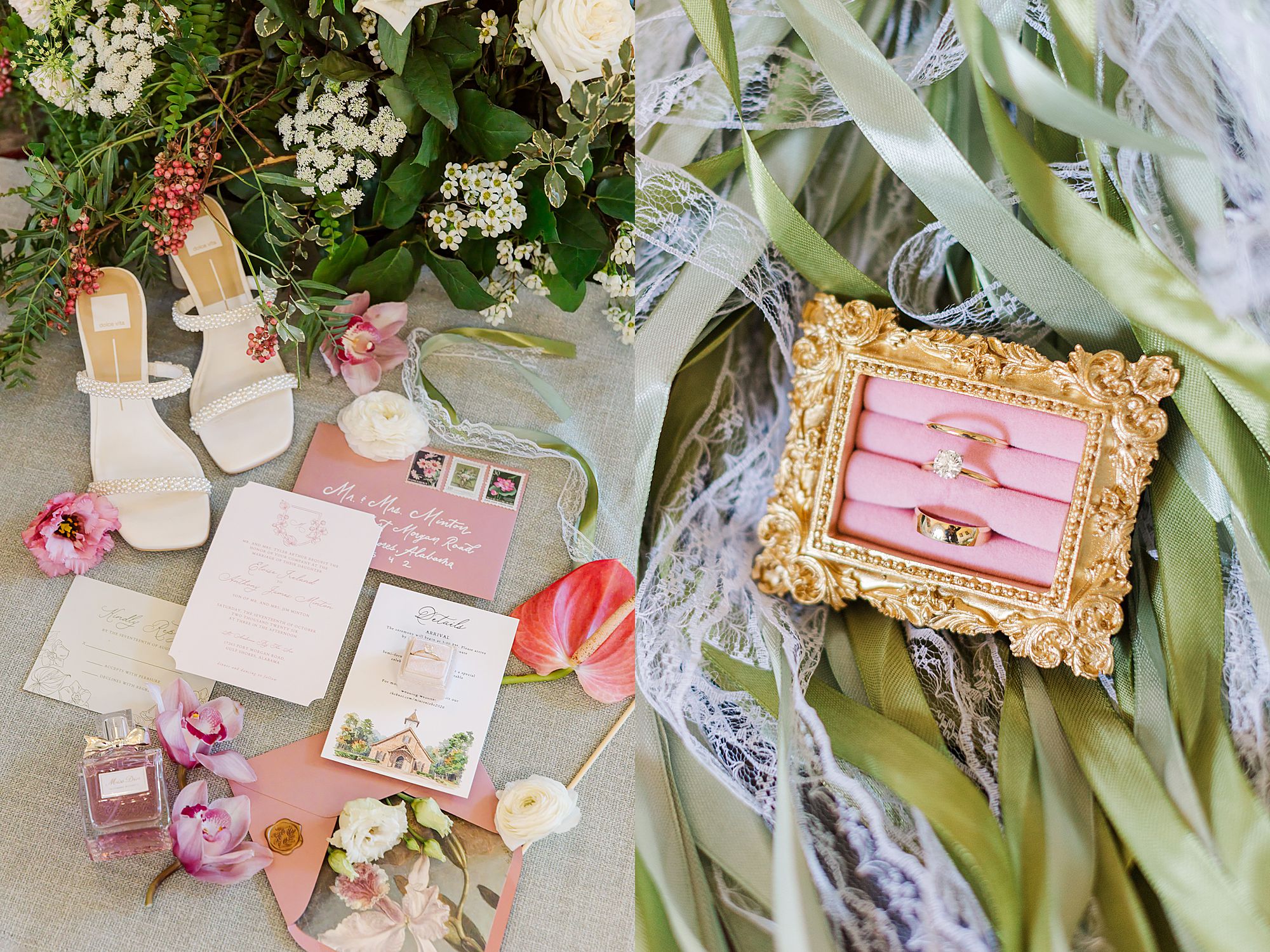 Wedding flat lay
