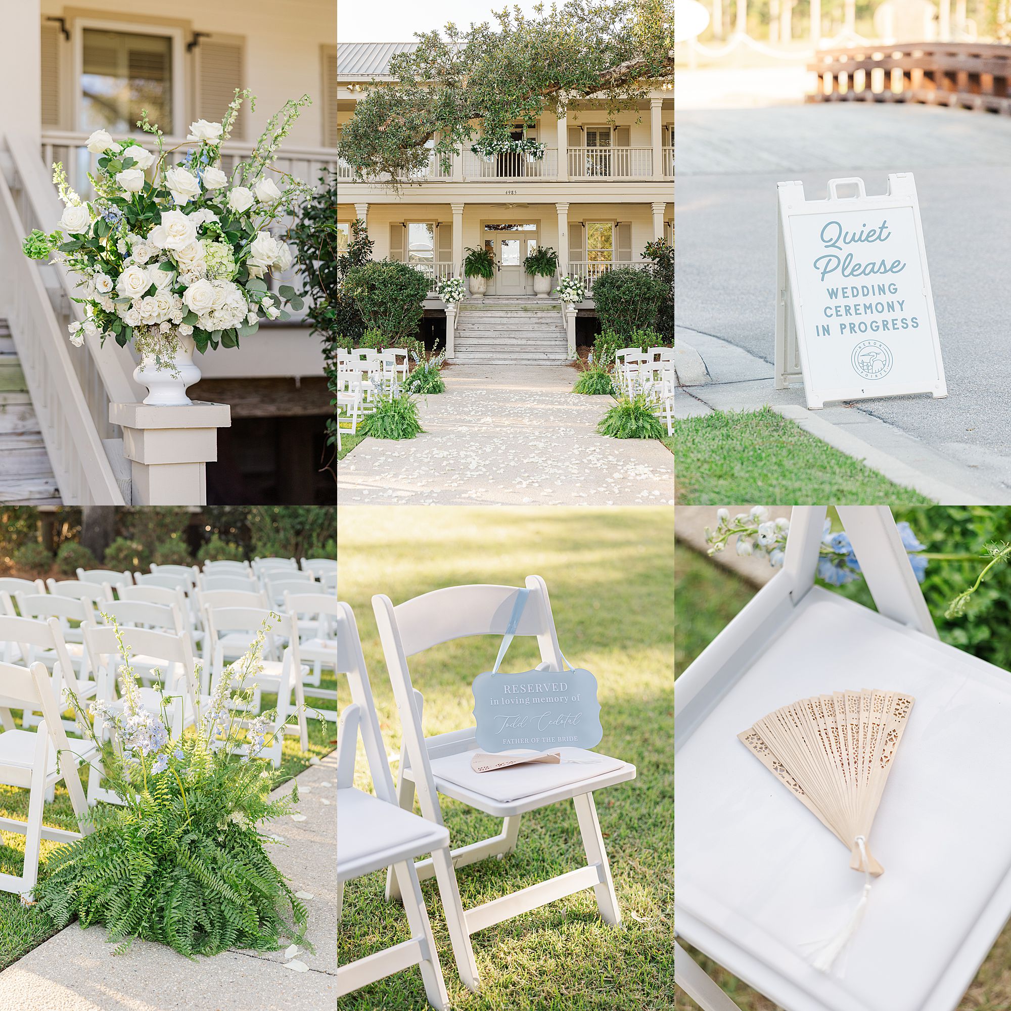 Ceremony details Heron Pointe at The Wharf Wedding