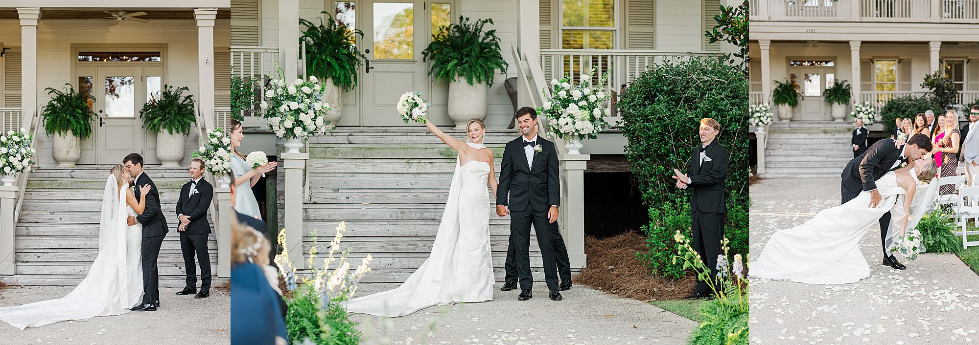 Wedding outside at Heron Pointe